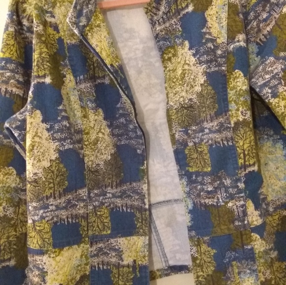 3 for $20~Christopher & Banks Print Cotton Jacket - Picture 6 of 8